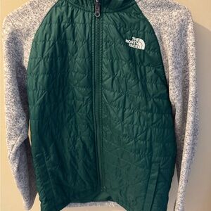 The North Face Forest Green and Heather Gray Jacket